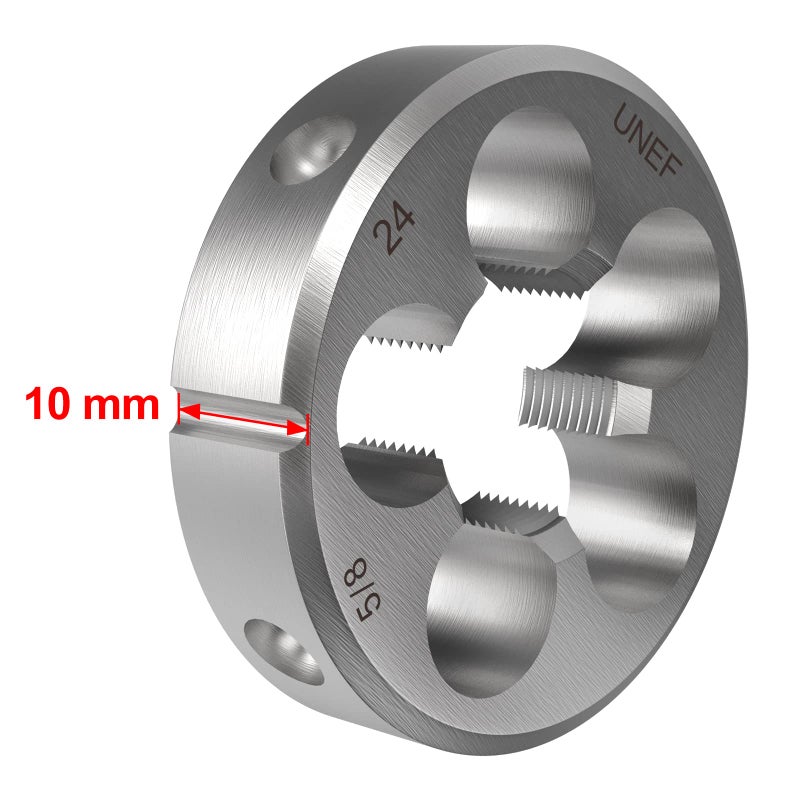 S-Union New 5/8"-24 UNEF Tap and Die Set, UNEF Machine Thread Right Hand Tap and UNEF Round Thread Die - Image 5